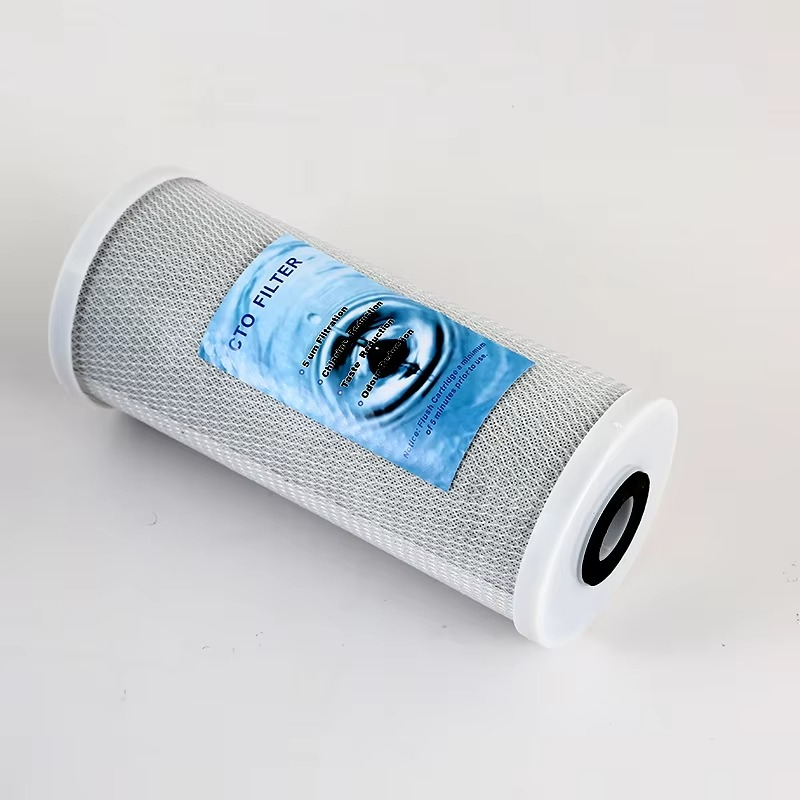 10inch CTO Filter Element Block Compression Sintered Activated Carbon Water Purifier Fittings Remove Residual Chlorine Odor