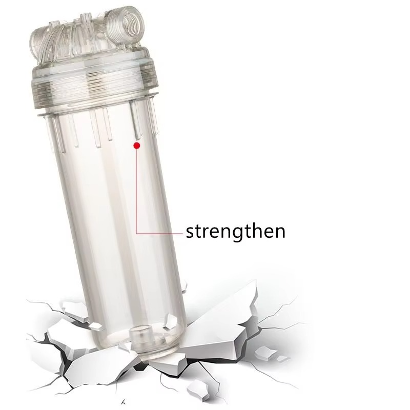 1pc 10inch PET Transparent Filter Bottle Household Water Purifier Accessories Water Purifier Front Filter Shell 1/4"1/2"