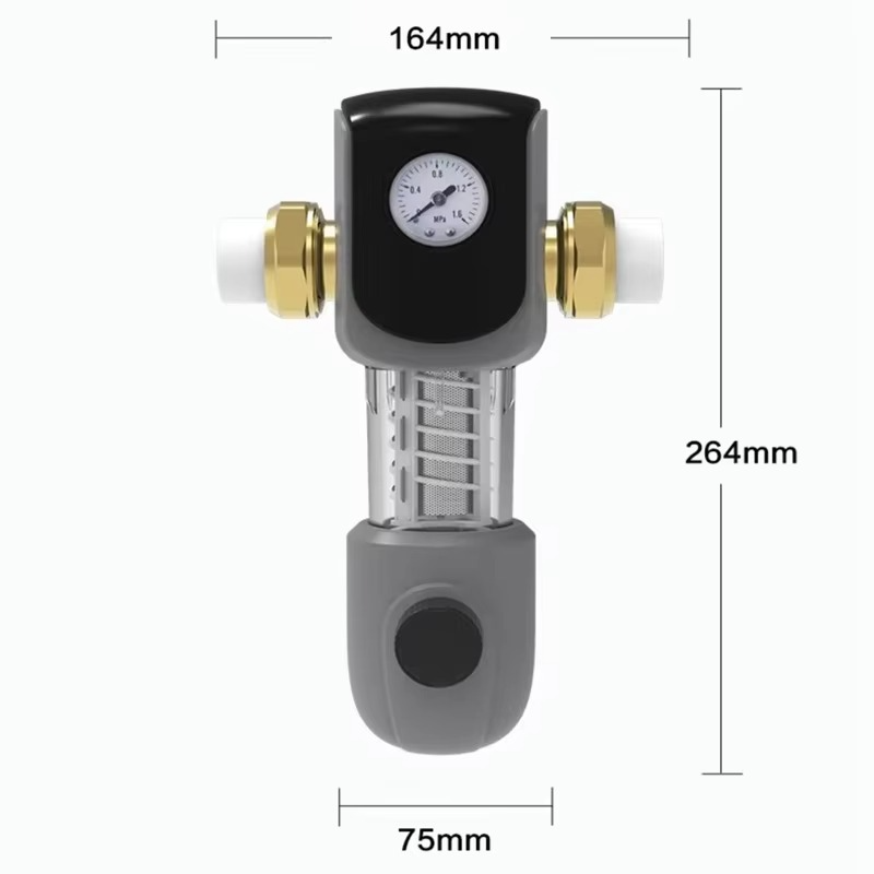 1pc High Flow Backwash Prefilter Stainless Steel Filter Screen Fully Automatic Cleaning Pipeline Water Purification