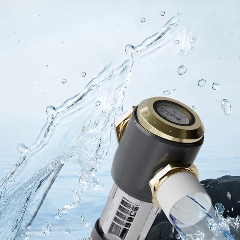 Grey Prefilter Home Water Purifier Whole House Centre Large Flow Tap Water Automatic Backwash Pure Copper Filter