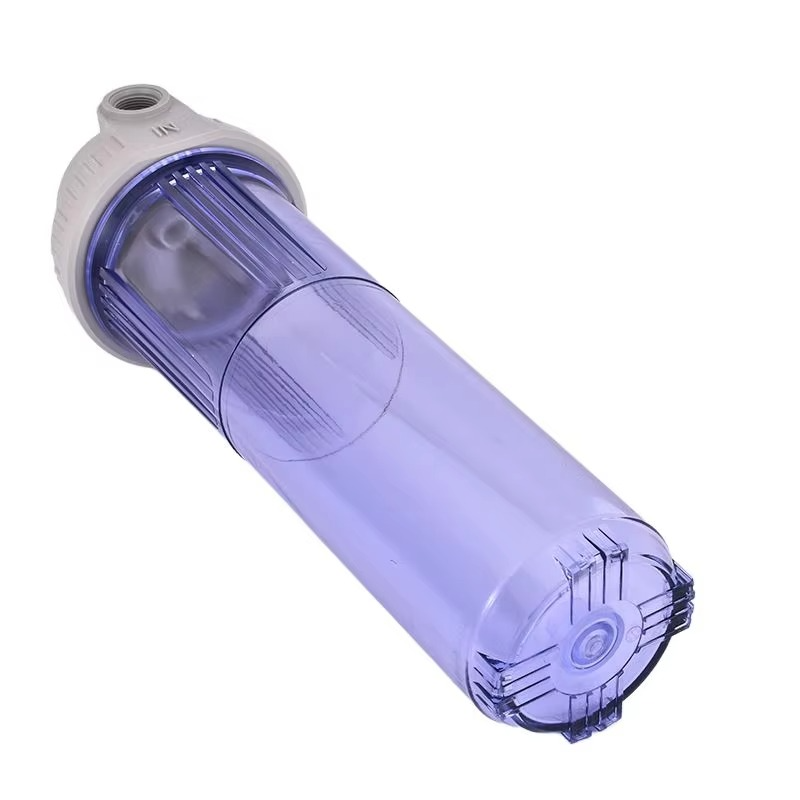 1set 20inch Blue Transparent Filter Bottle Food Grade AS Material Large Flow Central Pipeline Water Purification Pre-Filter
