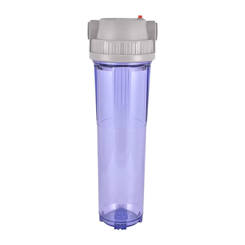 1set 20inch Blue Transparent Filter Bottle Food Grade AS Material Large Flow Central Pipeline Water Purification Pre-Filter