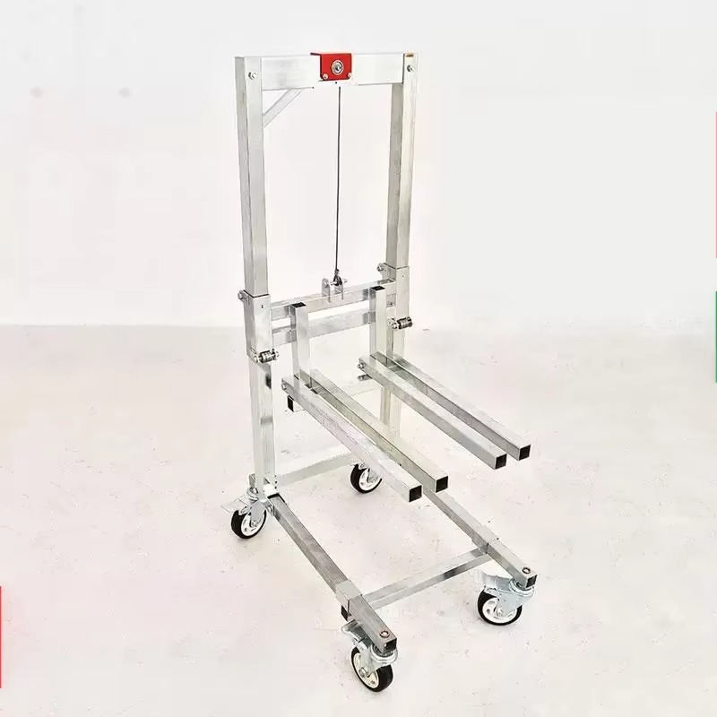 Loading Artifact Lifting Handling Stacker Forklift Lift Portable Folding Retractable Trolley Bearing 60Kg Adjustable Hand Cart