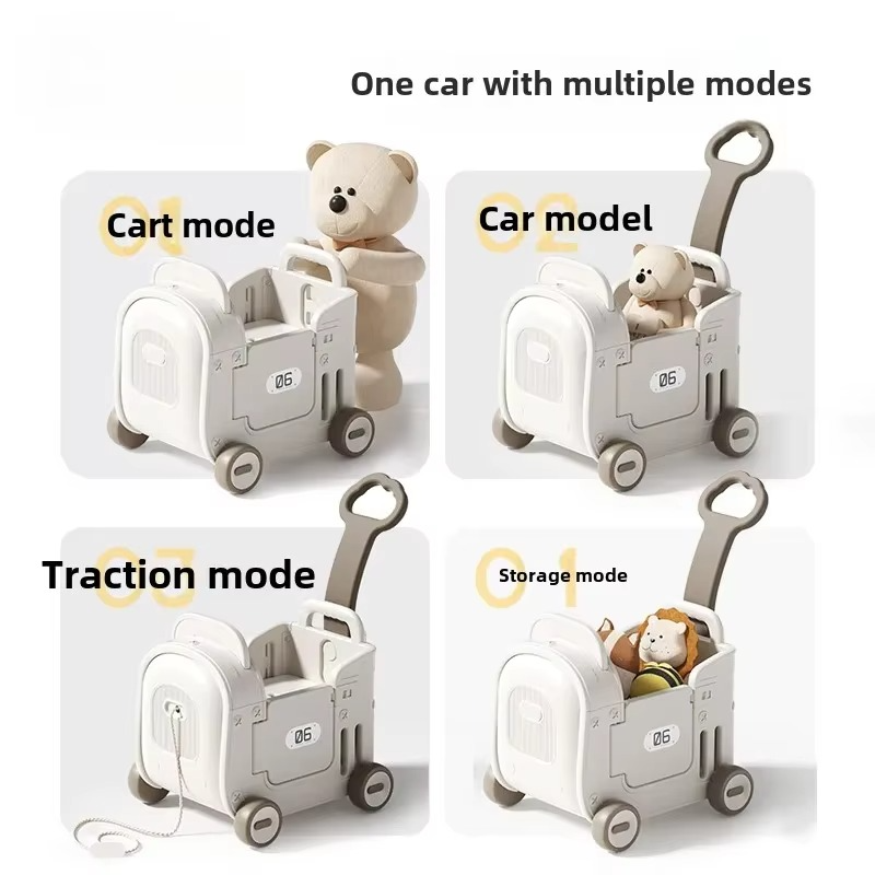 Ultra-large Capacity Baby Walker with Wheel , Baby Stroller with Push Rod, Game Cart Anti O-legs Anti-rollover Walker for Baby