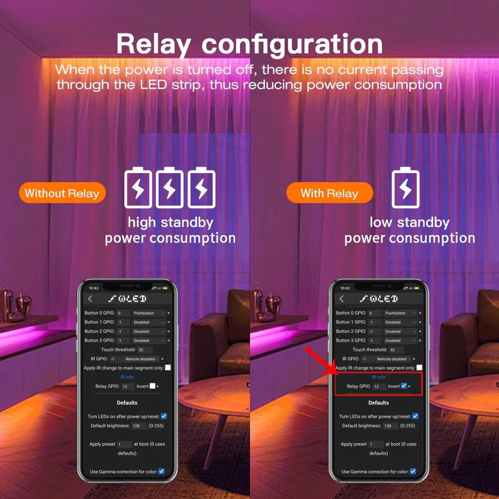 GLEDOPTO WLED Remote Control RGB IC LED ESP NOW APP WiFi Wireless Brightness Adjust 4 Scenes Preset Night Light 50M Distance