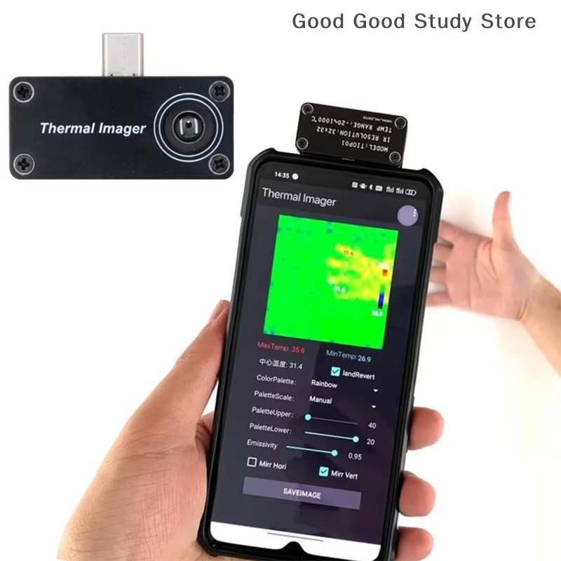 Type-C Mobile Thermal Imager Imaging Camera APP Control Thermal Camera For Android Mobile Phone Infrared Thermal Imager