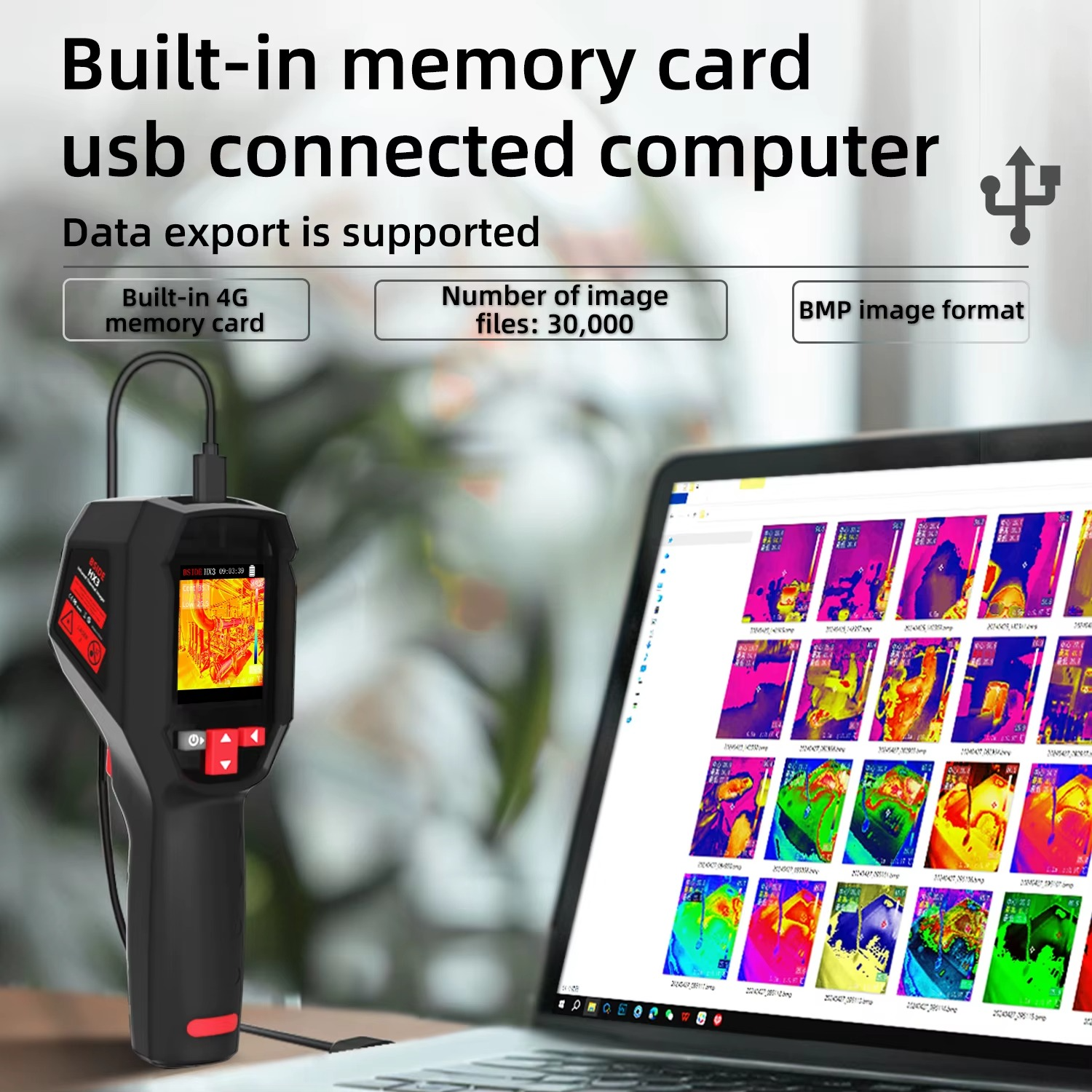 BSIDE Handheld Thermal Imaging Camera Industrial HX3 -20-550C HD Resolution PCB Pipe Inspection Fire Safety Thermal Imager