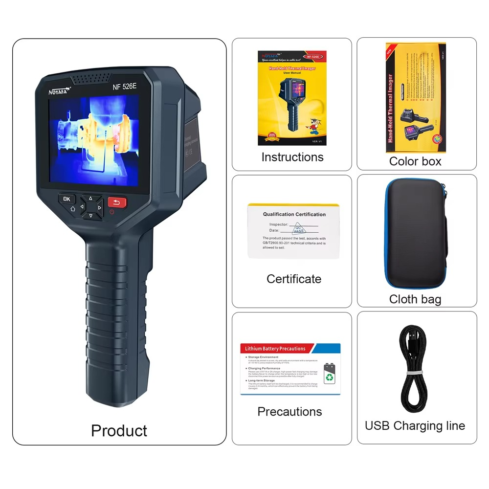 NOYAFA NF-526E Thermal Imager 256X192 Thermal Imaging Camera Infrared Temperature Meter For Repair, PCB, Pipeline Detection