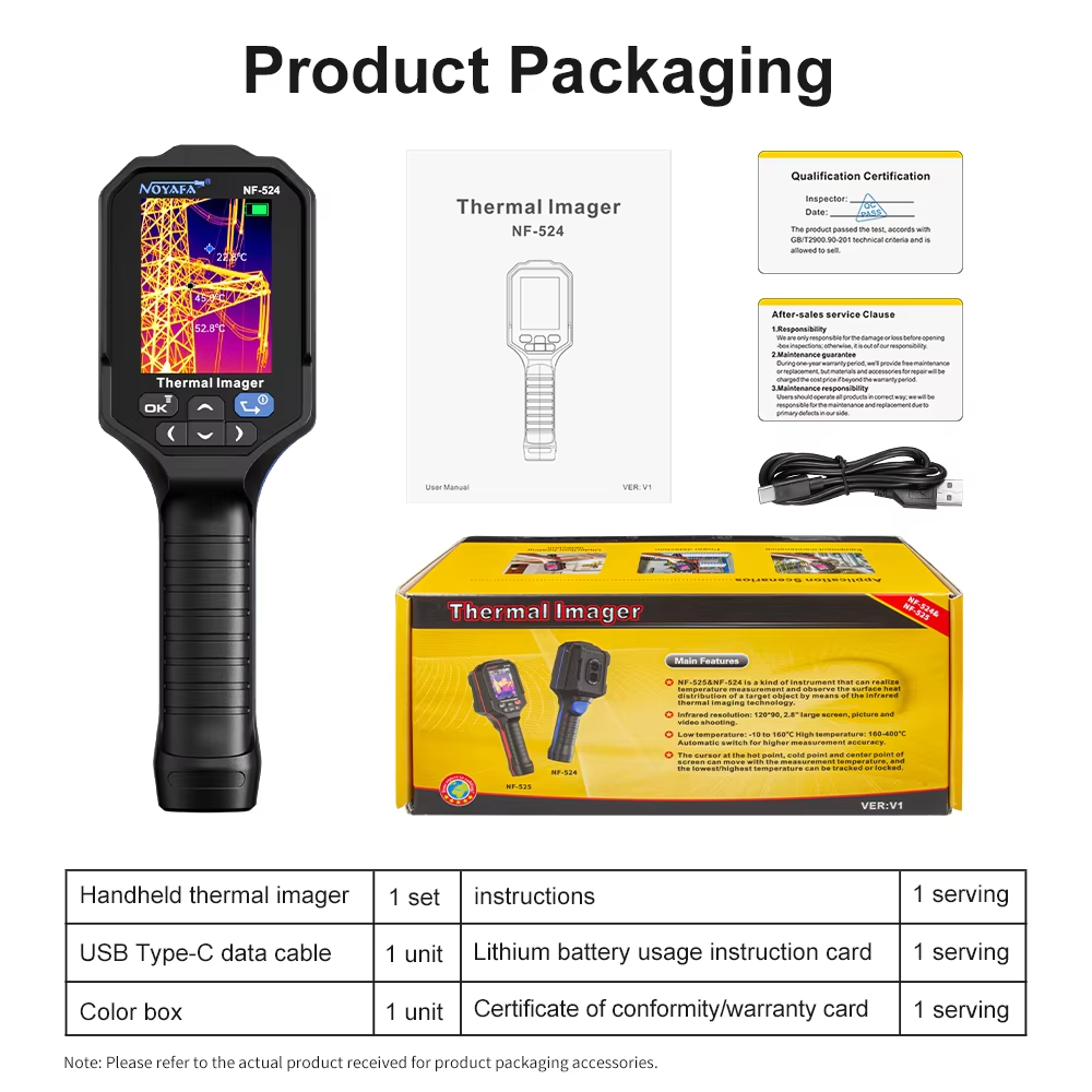 NOYAFA NF-524 Thermal Imaging Camera For Water Pipe Leak and Power Electrical 120*90 Handheld Infrared Thermal Imager