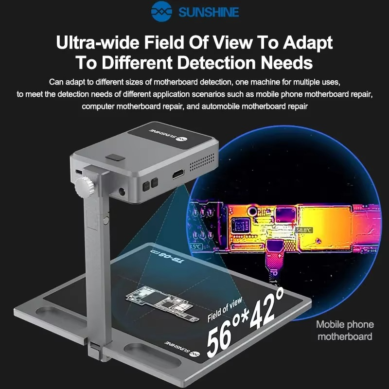 SUNSHINE TB-08 Pro Infrared Detector Dual Light Direct Connection Rapid Diagnosis Thermal Camera for PCB Shortcircuit Instrument