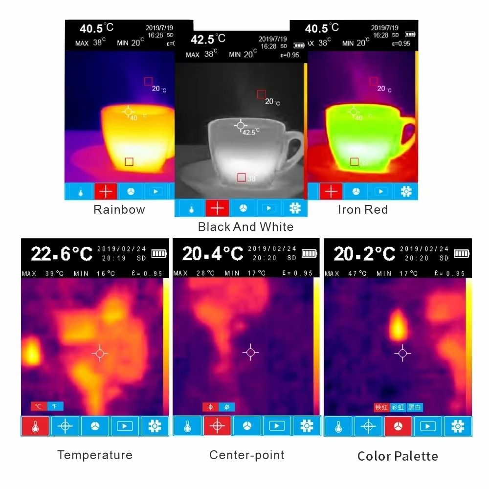 -10~400℃ Infrared Thermal Imager NF-521 Handheld Industrial Test Heating Detector 2000 Pixels Temperature Thermal Imaging Camera