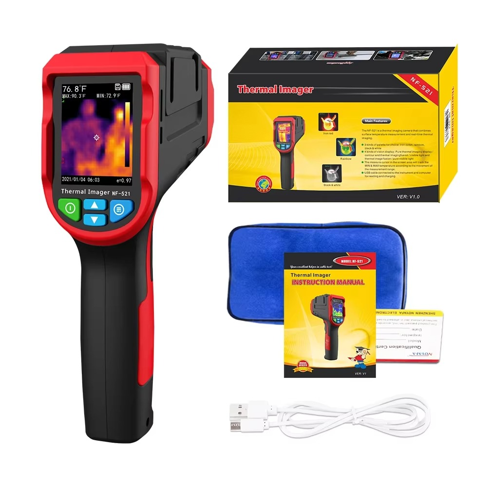-10~400℃ Infrared Thermal Imager NF-521 Handheld Industrial Test Heating Detector 2000 Pixels Temperature Thermal Imaging Camera