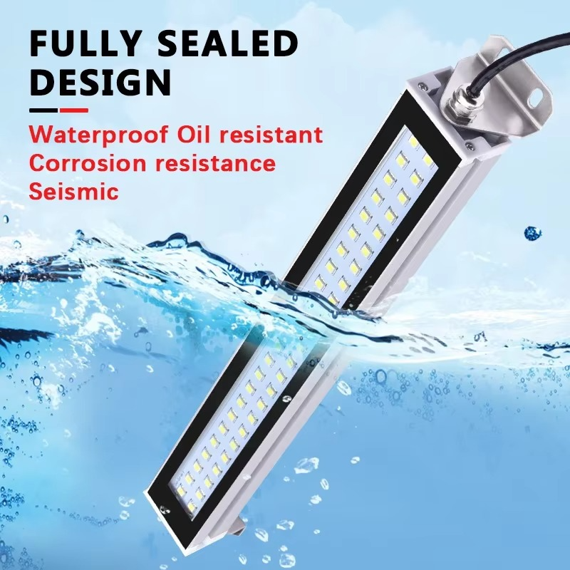 LED 24~230V IP67 Machine Tool Work Light Waterproof Oil Proof Explosion-proof Light CNC Lathe Lamp Workshop Aluminum Alloy Lamp
