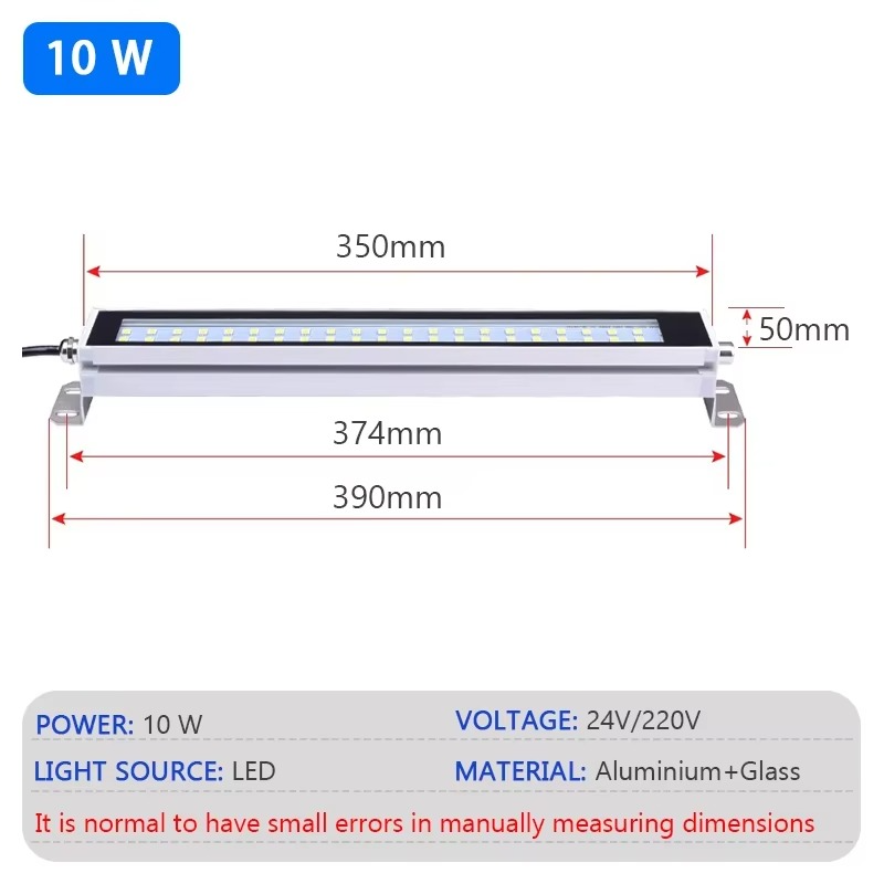 LED 24~230V IP67 Machine Tool Work Light Waterproof Oil Proof Explosion-proof Light CNC Lathe Lamp Workshop Aluminum Alloy Lamp