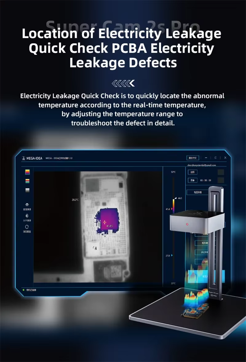 Qianli MEGA-IDEA Super IR Cam 2S Pro 3D Infrared Thermal Camera PCB Short Circuit Fault Quick Detector Thermal Imager
