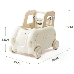Children's Trolley Simulation of Every Family Toys Storage Baby Shopping Cart Supermarket Puzzle Gift Baby Walker with Wheel