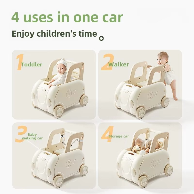Children's Trolley Simulation of Every Family Toys Storage Baby Shopping Cart Supermarket Puzzle Gift Baby Walker with Wheel