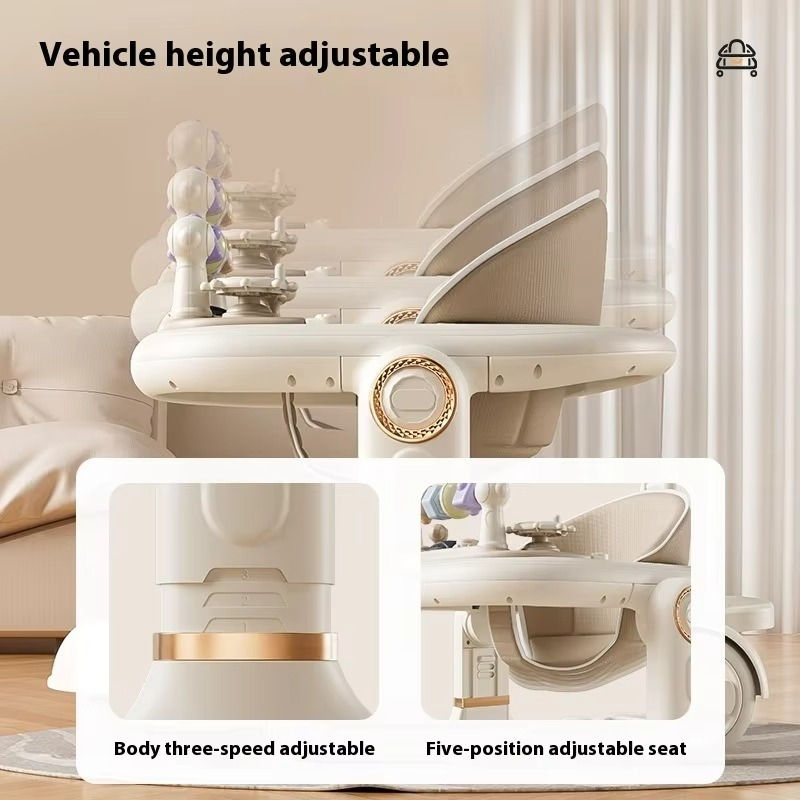 3-in-1 Baby Walker – Anti-O-Leg & Anti-Tip Design for 6-18 Months | Multi-Functional Learning Push Toy with Foldable Seat