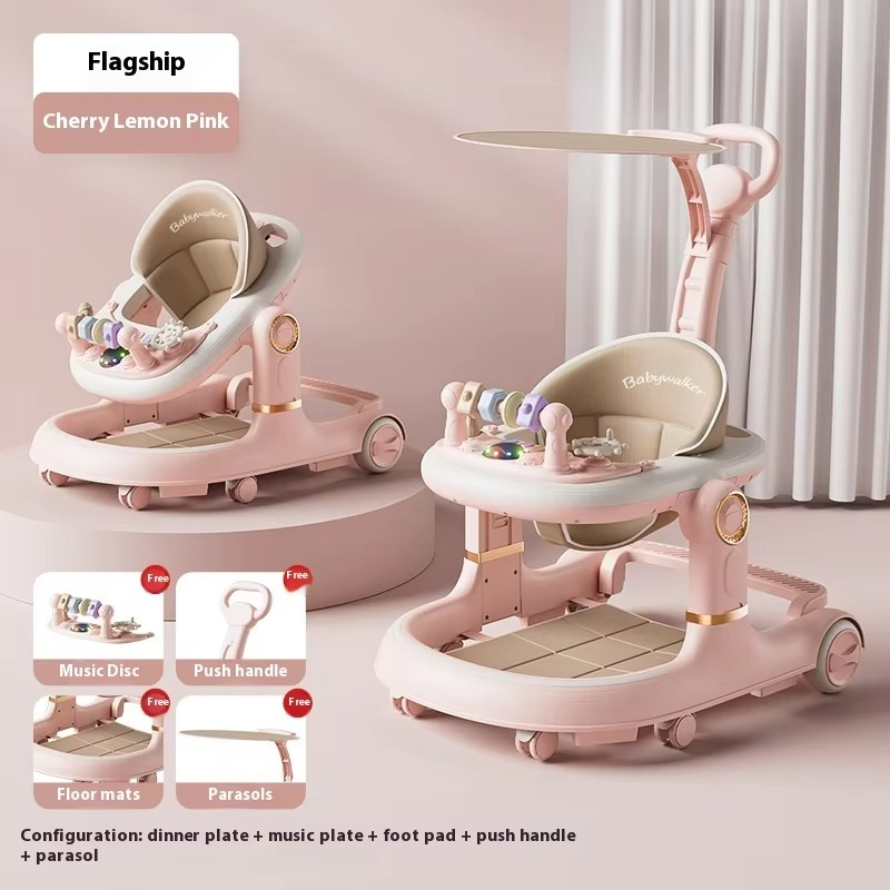 3-in-1 Baby Walker – Anti-O-Leg & Anti-Tip Design for 6-18 Months | Multi-Functional Learning Push Toy with Foldable Seat
