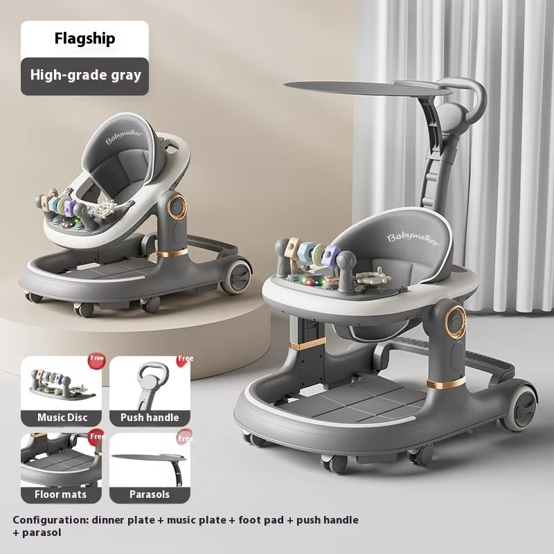 3-in-1 Baby Walker – Anti-O-Leg & Anti-Tip Design for 6-18 Months | Multi-Functional Learning Push Toy with Foldable Seat
