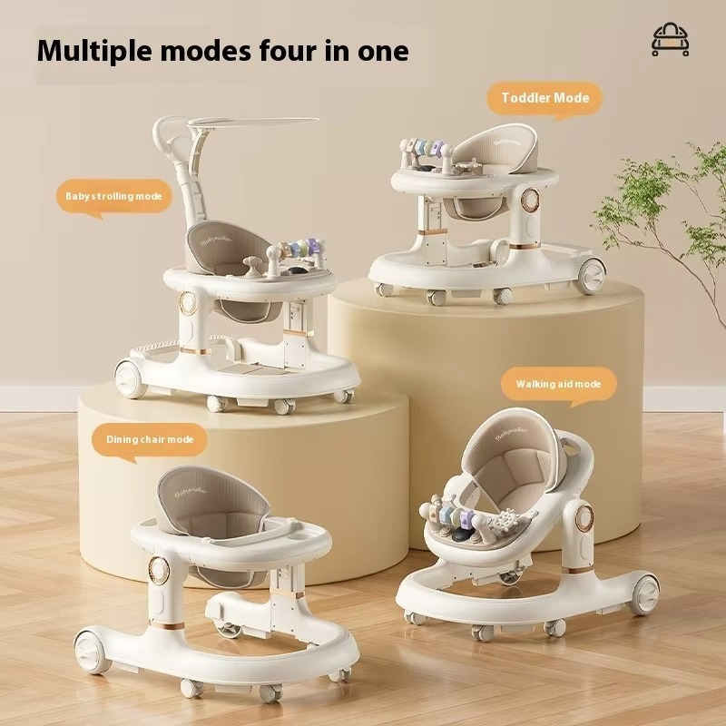 3-in-1 Baby Walker – Anti-O-Leg & Anti-Tip Design for 6-18 Months | Multi-Functional Learning Push Toy with Foldable Seat