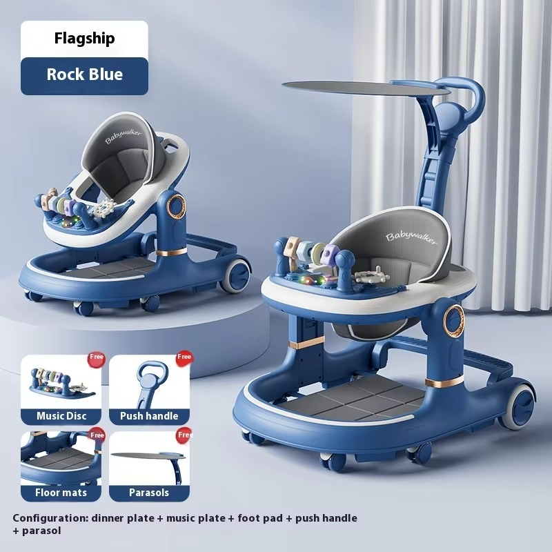 3-in-1 Baby Walker – Anti-O-Leg & Anti-Tip Design for 6-18 Months | Multi-Functional Learning Push Toy with Foldable Seat