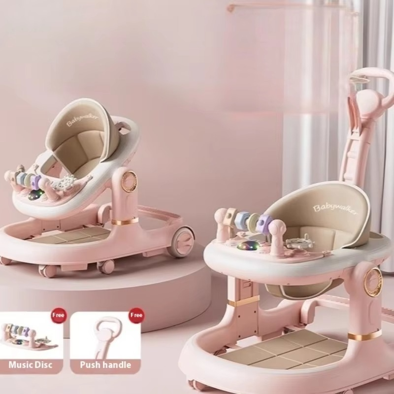 3-in-1 Baby Walker – Anti-O-Leg & Anti-Tip Design for 6-18 Months | Multi-Functional Learning Push Toy with Foldable Seat
