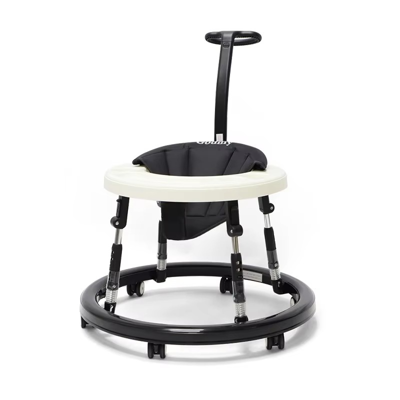 Portable Baby Walker Children's Walking Stroller Adjustable Seat Height Foldable Children's Walking Stroller 2-in-1 Armrest