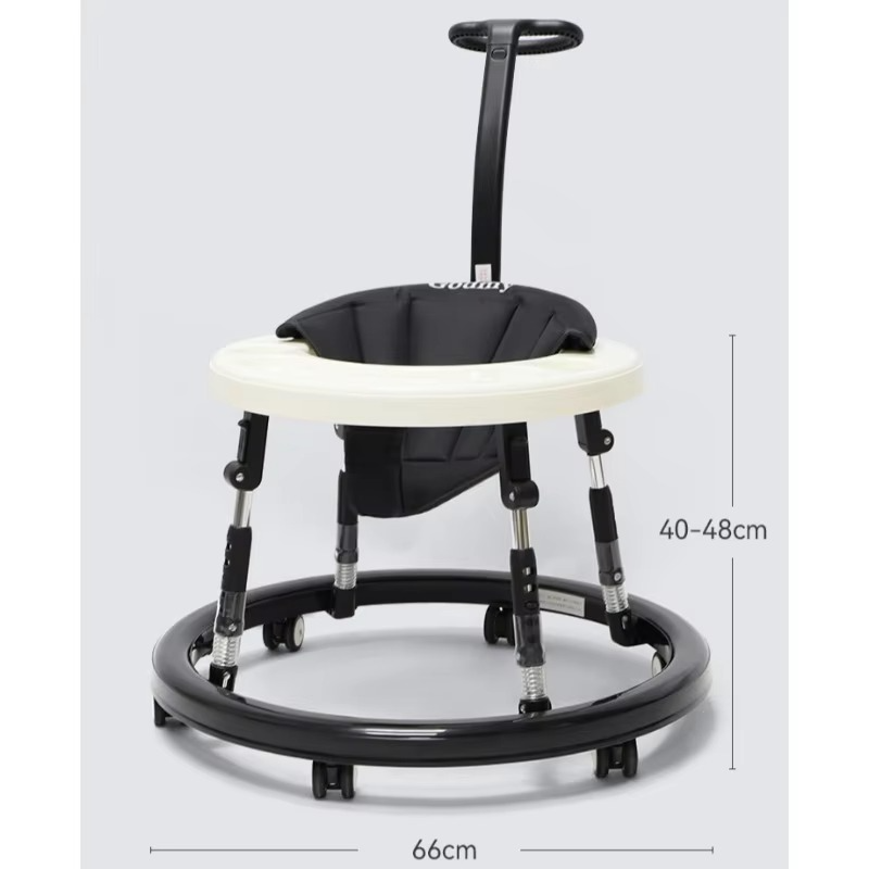 Portable Baby Walker Children's Walking Stroller Adjustable Seat Height Foldable Children's Walking Stroller 2-in-1 Armrest