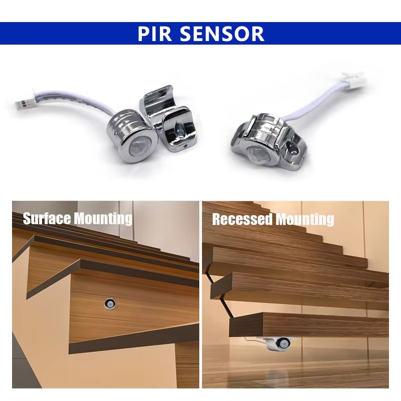 32 CH LED Stair Strip Dimmable Stepped Controller Dupont Port DC 12V 24V 400W with PIR Body Sensor ON/OFF for Single Color Light