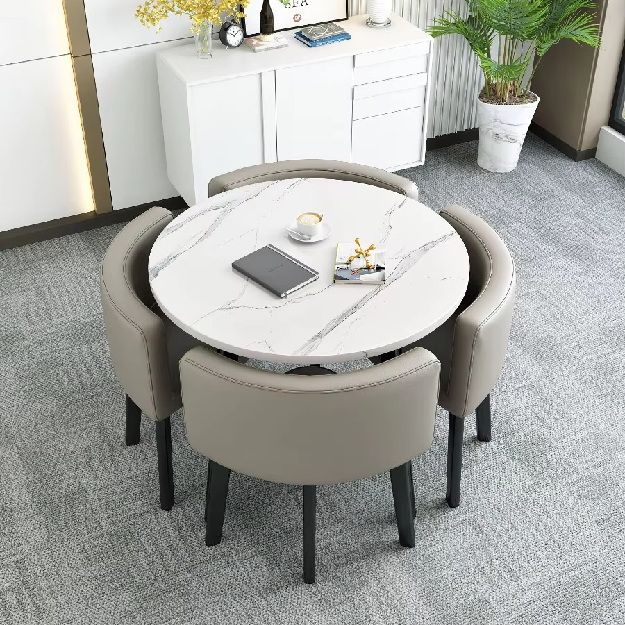 Modern Durable Dining Table Set 4 Seater Dining Room Table and Chairs for Home Furniture