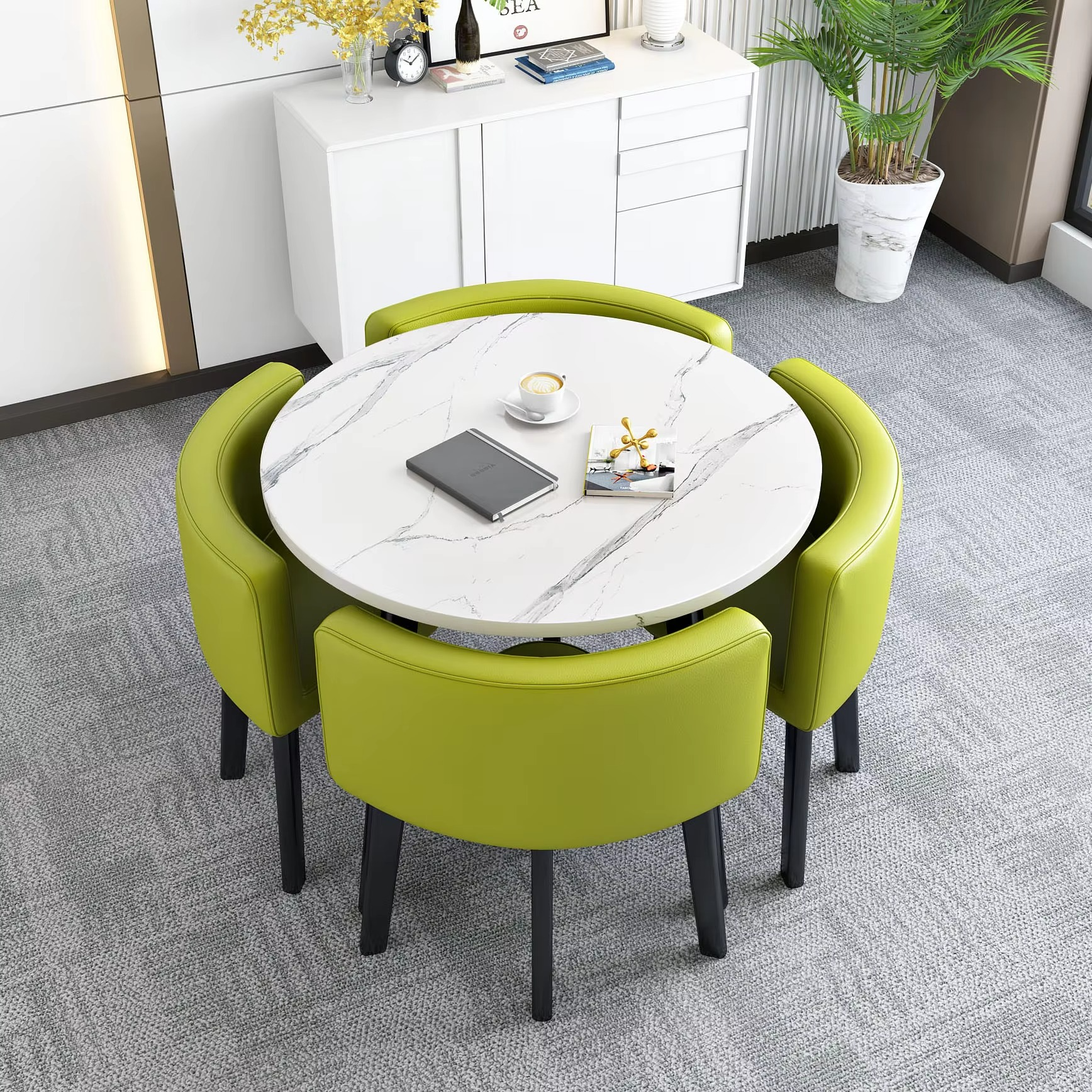 Modern Durable Dining Table Set 4 Seater Dining Room Table and Chairs for Home Furniture