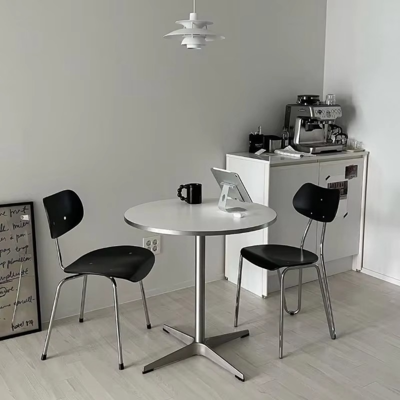 Modern Round Dining Table Portable Individual Restaurant Tables Luxury Room Kitchen Tables Easy To Clean Dining Room Furniture