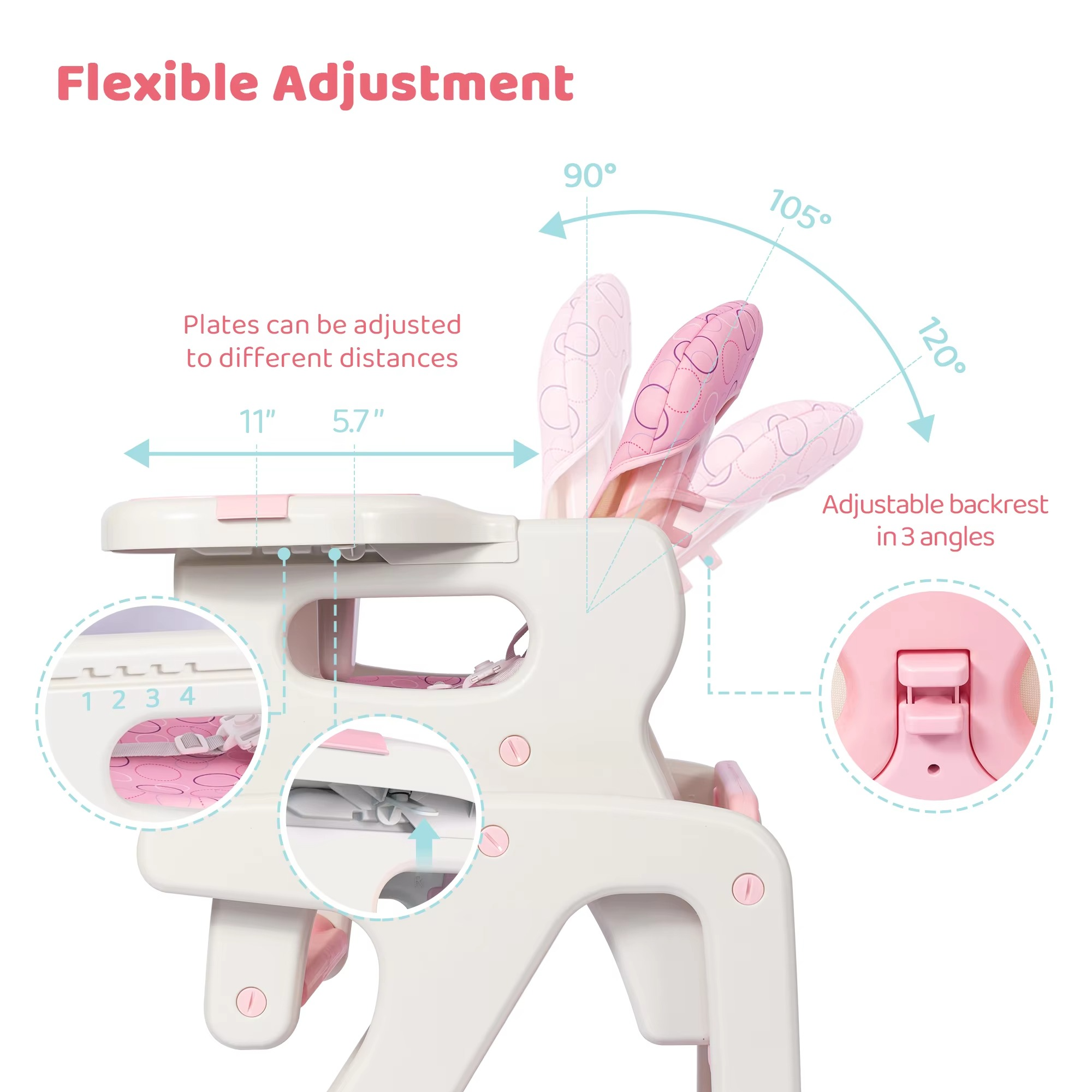 Baby Growth Chair - Convertible High Chair for Infants Toddlers, Multi-use Learning and Dining Seat for Home