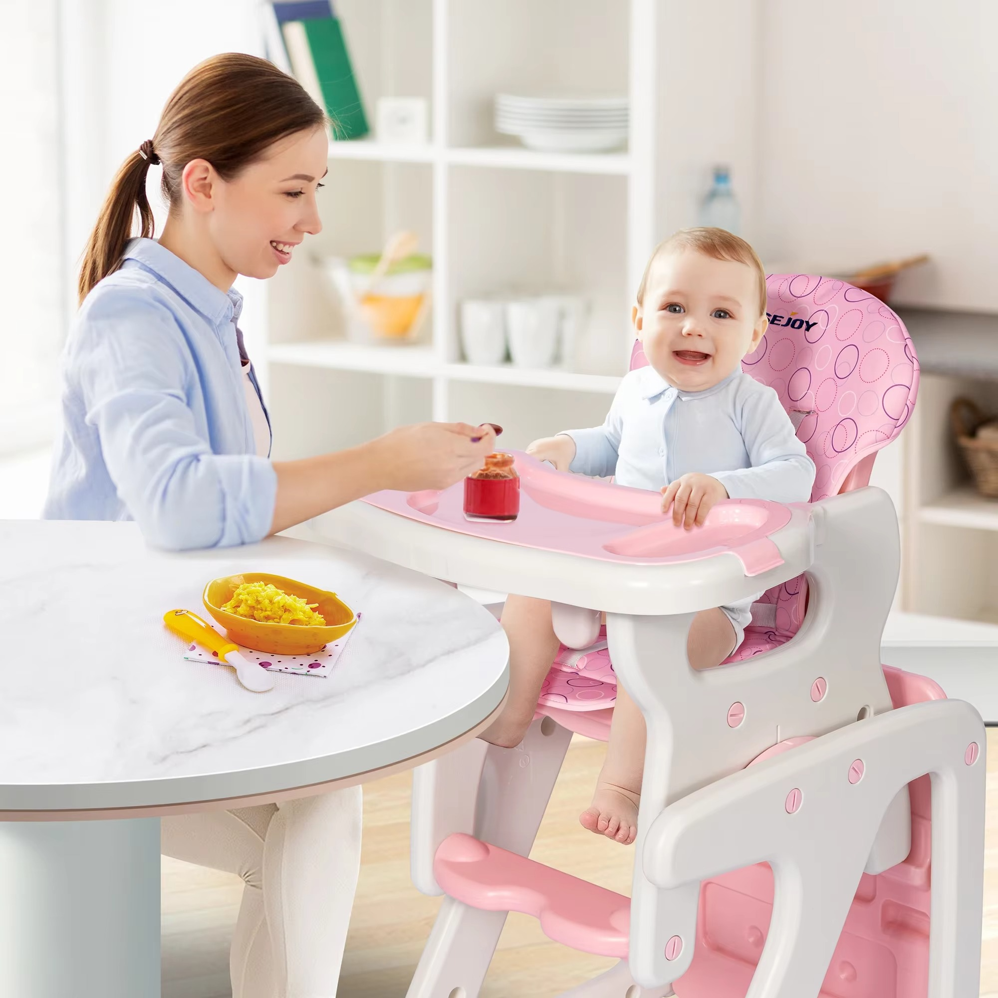 Baby Growth Chair - Convertible High Chair for Infants Toddlers, Multi-use Learning and Dining Seat for Home