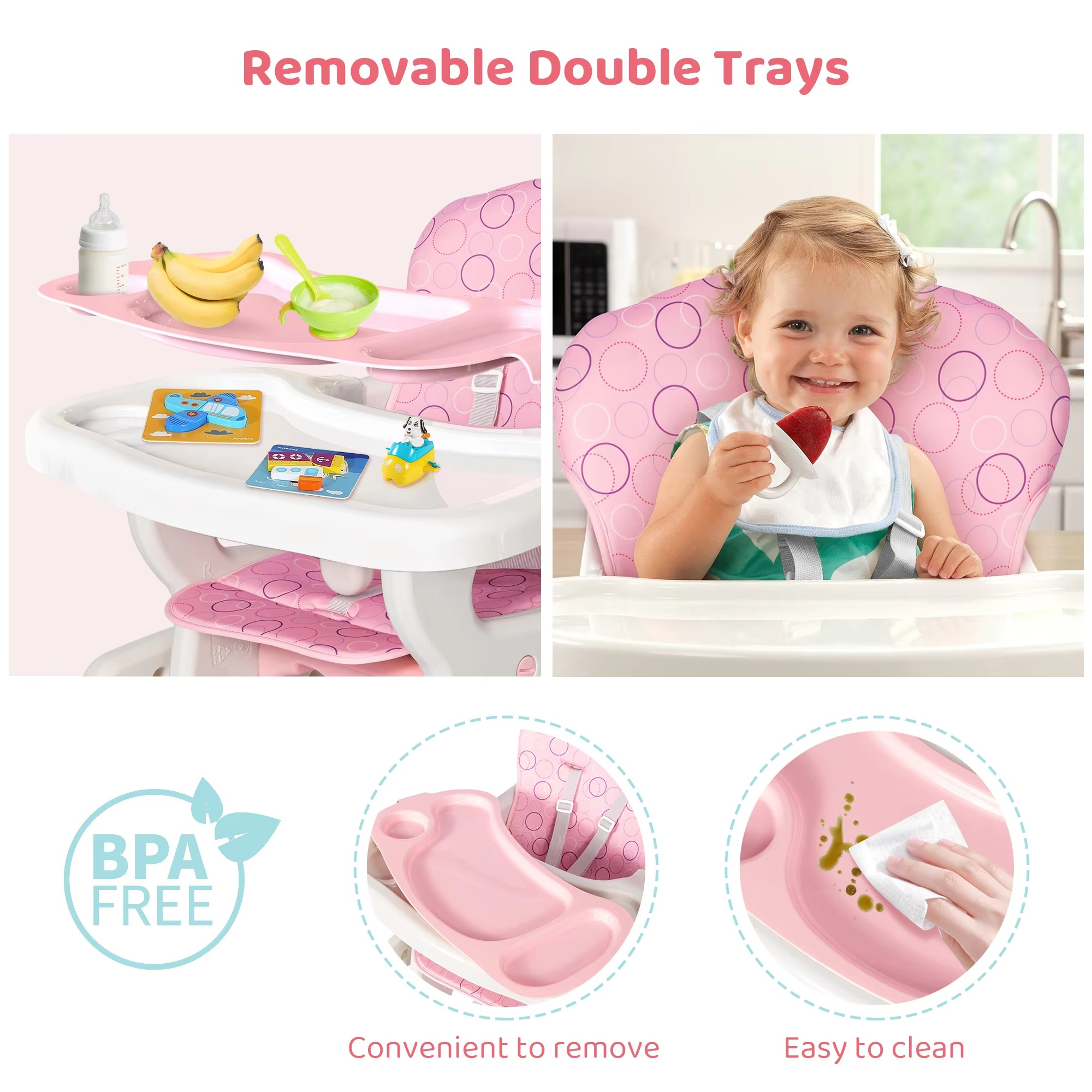 Baby Growth Chair - Convertible High Chair for Infants Toddlers, Multi-use Learning and Dining Seat for Home