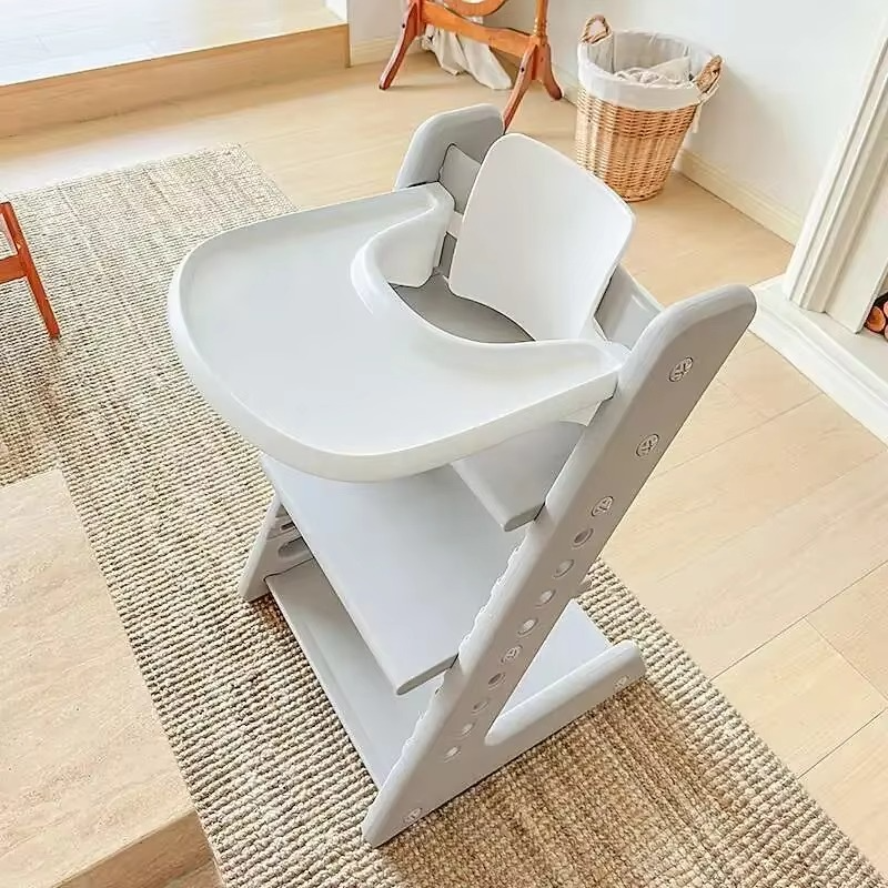 Widened Thickened Plastic Baby High Chair Multifunctional Growth Learning Seat with Storage, Home Use Children's Dining Chair
