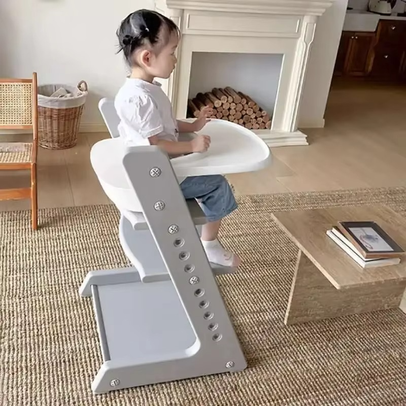 Widened Thickened Plastic Baby High Chair Multifunctional Growth Learning Seat with Storage, Home Use Children's Dining Chair