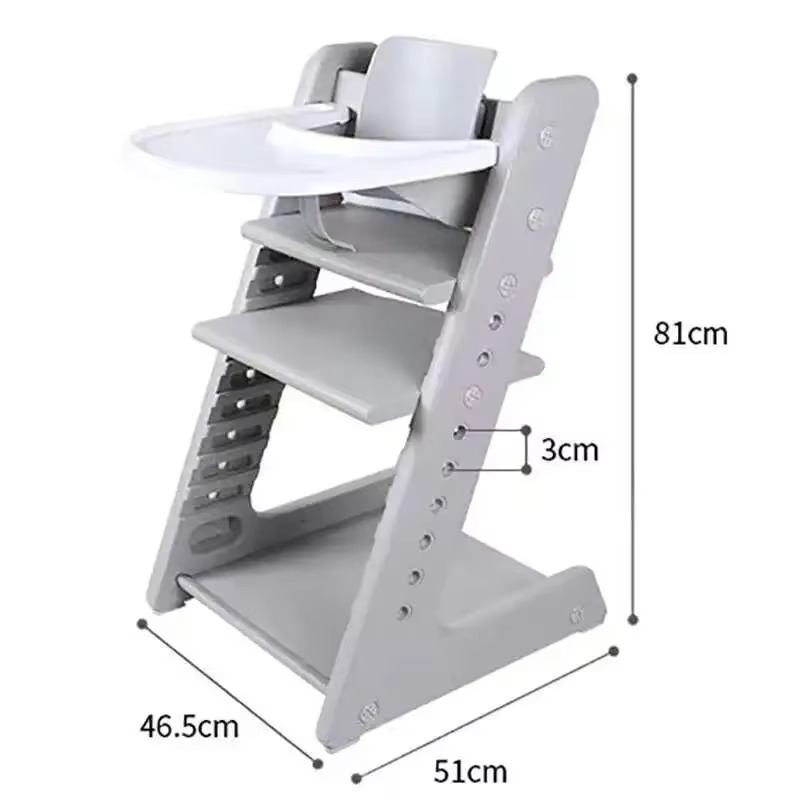 Widened Thickened Plastic Baby High Chair Multifunctional Growth Learning Seat with Storage, Home Use Children's Dining Chair