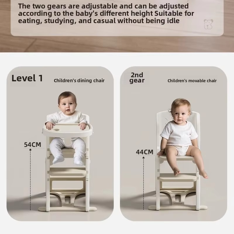 Foldable Multifunctional Baby Dining Chairs, Home Children's Growth Chair, Dining Tables Baby High Chair, Kids Learning Chair