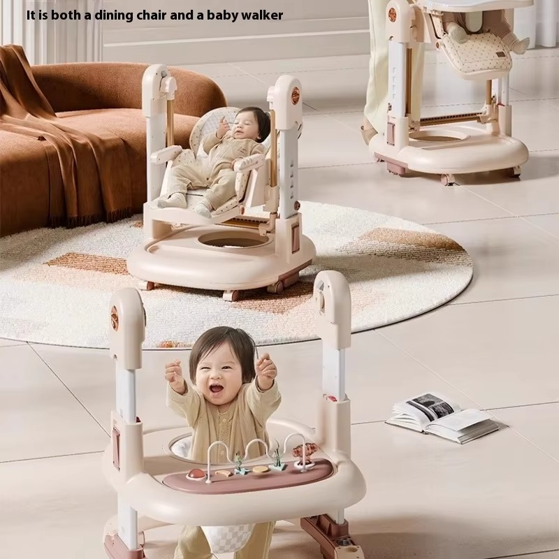 3-in-1 Baby High Chair Rocker Multi-functional Walker Home Infant Dining Seat Children's Feeding Chair