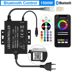 RGB Controller For 5050 2835 LED Strip Light 1500W 750W AC220V Dimmer with 24Keys Remote/Bluetooth APP/Wifi Controller Alexa