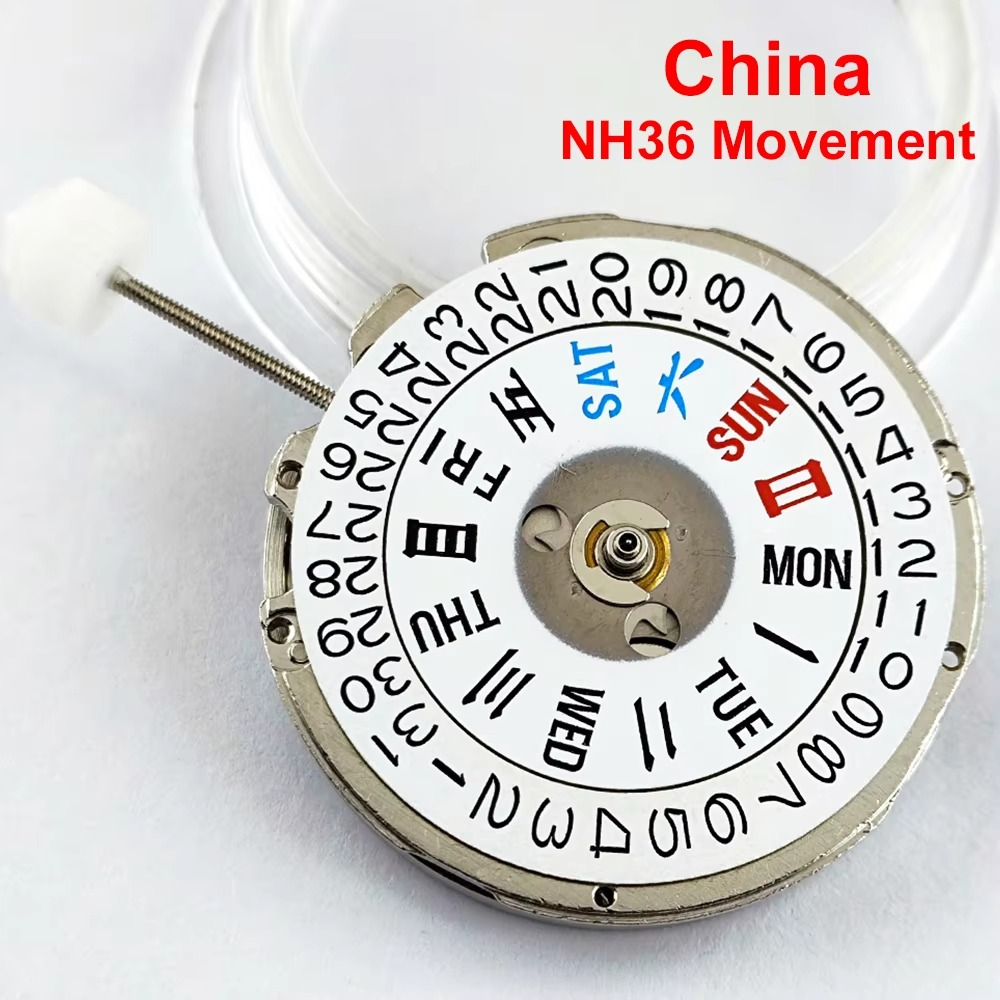 China NH36 Movement NH36 Automatic Mechanical Movement High Accuracy 24 Jewels Mod Watch Replacement Japan NH36A