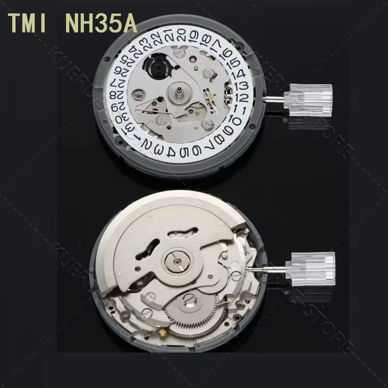 Japan NH35 Automatic Mechanical Movement High Accuracy 24 Jewels Mod Watch Replacement NH35A Date at 3:00