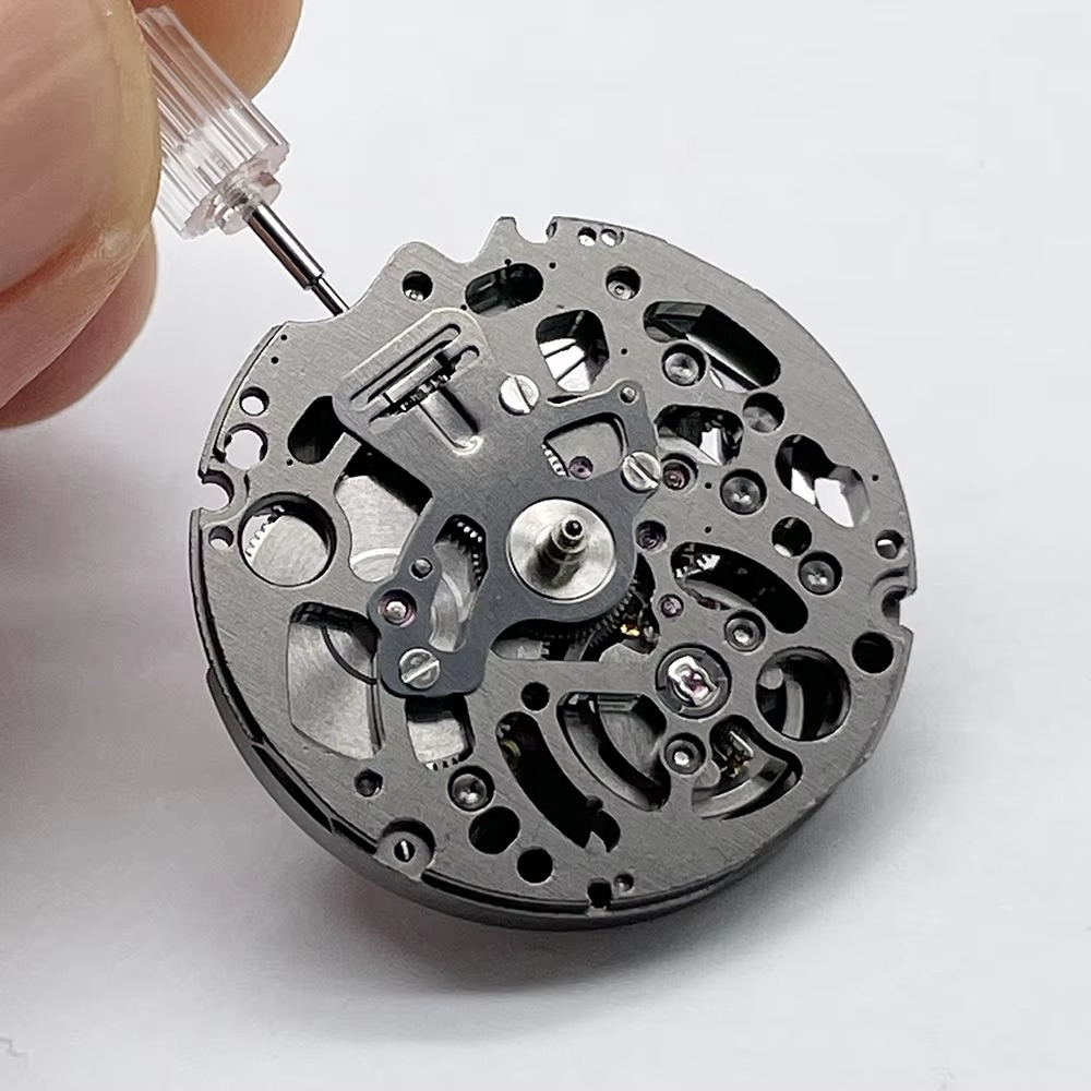 Genuine NH72 Black Skeleton Mechanical Movement Mod Automatic Mechanism Replacement NH72A High Accuracy 24 Jewels
