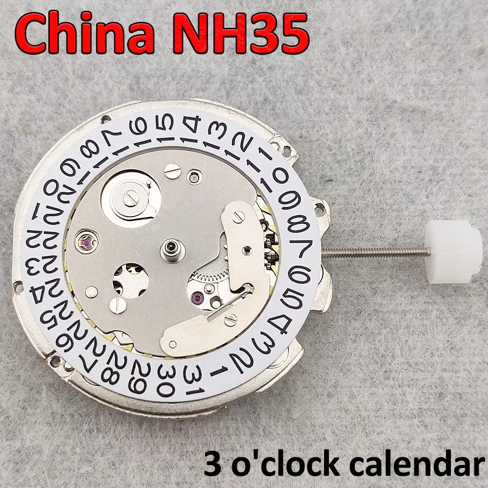 China NH35 Movement Can Replace The Japanese NH35 Movement At 3 o'clock White Date High Accuracy Automatic Mechanical NH35A