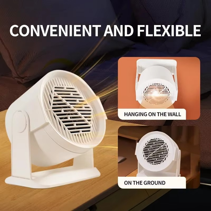 Heating and Cooling Small Heater Home Bedroom Dormitory Office Energy Saving Safety Quiet Rotating Shaking Head Electric Heater