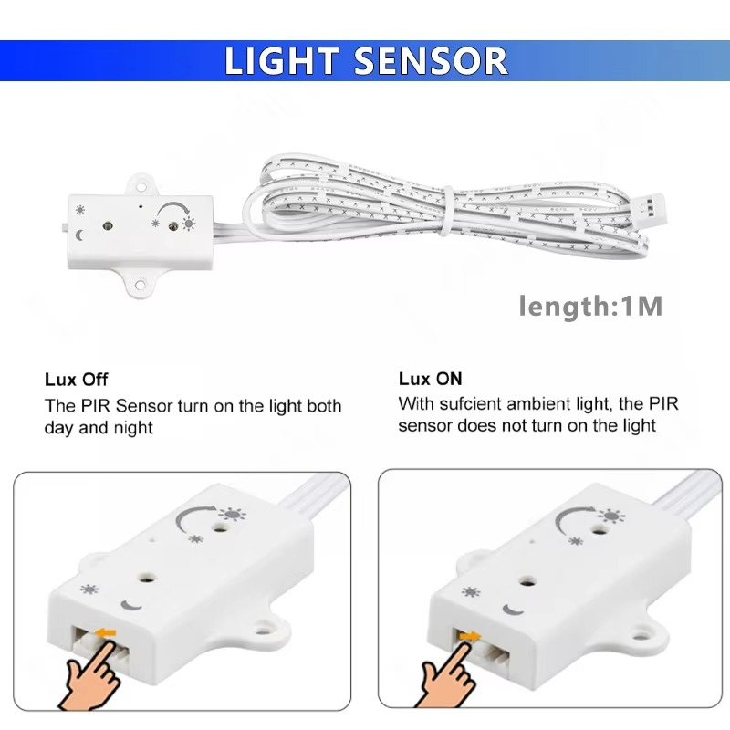 10m/Set Pixel LED Stair Railing Controller PIR Motion Daylight Sensor WS2811 RGB Pixel Strip Dimmer Indoor Light 12V 100W Power