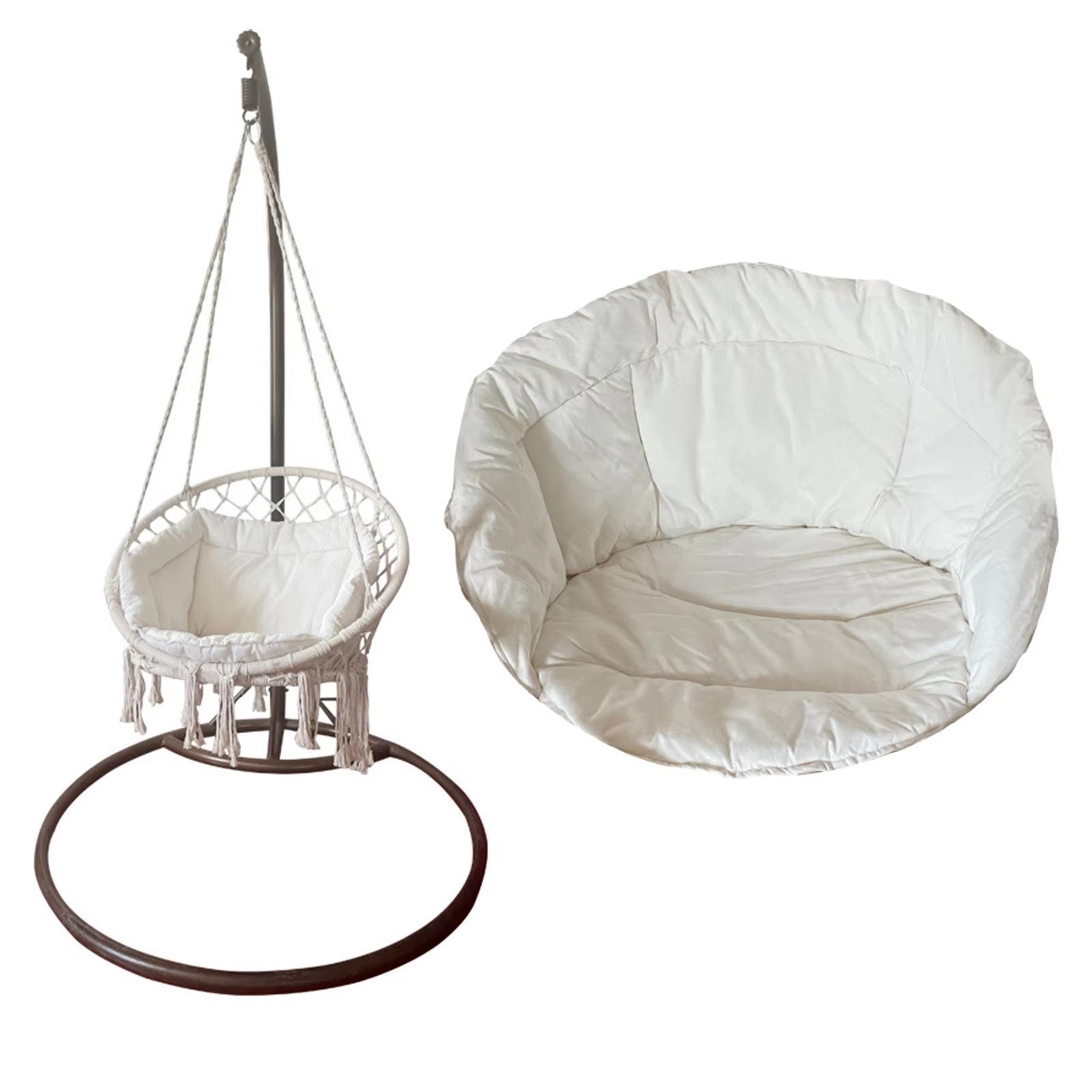 Swing Chair Seat Cushion Garden Hammock Cradle Pads for Patio Wicker Tear Drop Hanging Chair Indoor Outdoor Home Bedroom Cover