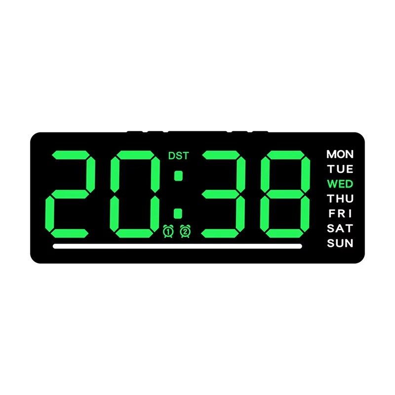 Smart Mute LED Electronic Wall Clock Modern Desk Clock Night Alarm Minimalist Thermometer Clock Home Decor For Room